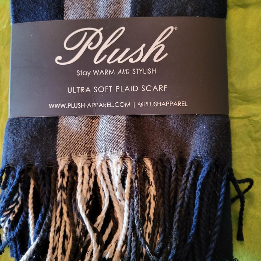 Plush Ultra Soft Plaid Scarf